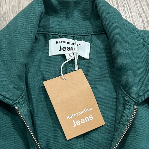 NWT Reformation Cassidy Jumpsuit - Jade - Picture 6 of 7